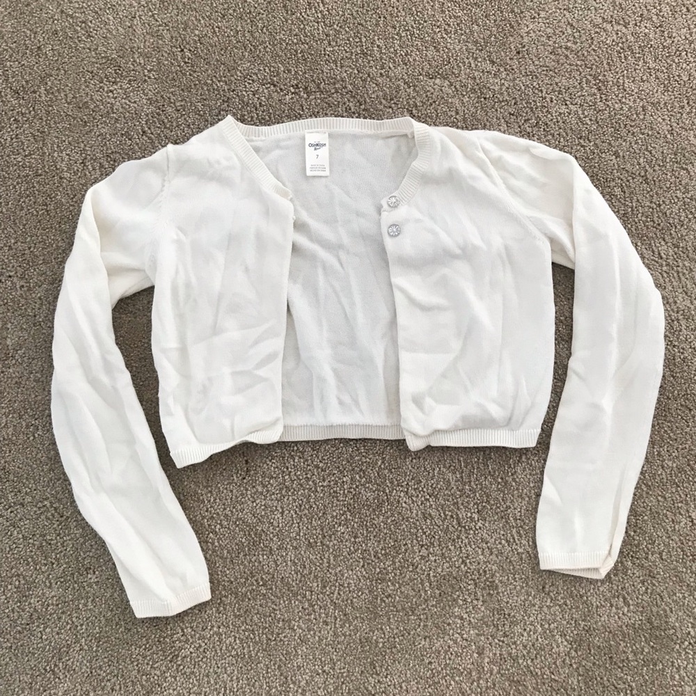 Oshkosh B’gosh Girl’s Cream Cardigan, 7